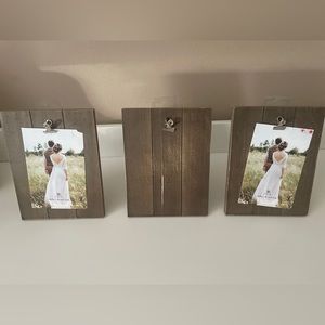Set of 3 wooden picture frames